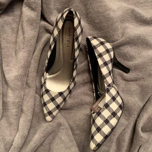 Plaid Pumps Heels Size 7W Shoes